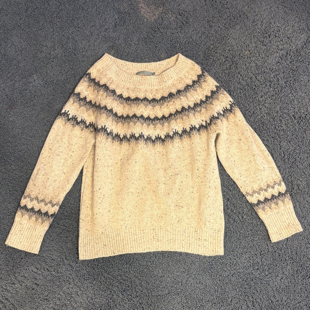 Vince 100% Cashmere Cream Speckled Sweater